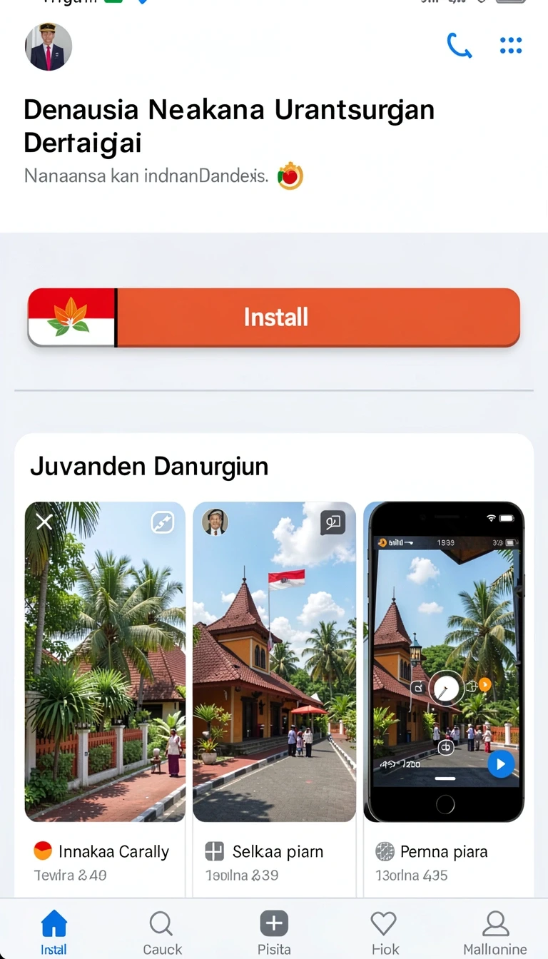Cuplikan layar menu unduhan kelinci777 untuk perangkat Android